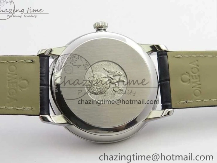 0327 Timeless De Ville Prestige Real PR SS ZF 1:1 Best Edition Gray Dial Blue Markers on Blue Leather Strap MIYOTA 7936